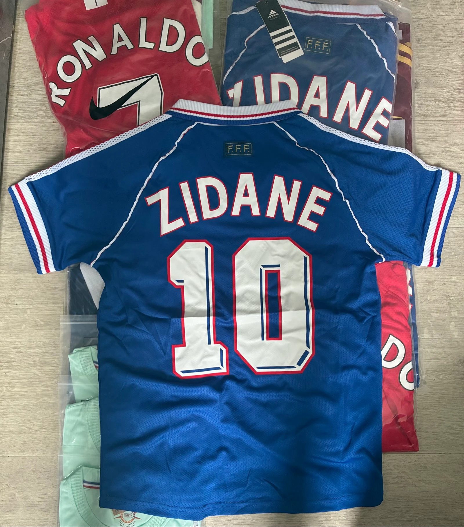 Maillot FFF 98. Zidane 10. 12/07/98